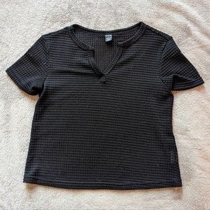 Black Mesh Tee, Size XS